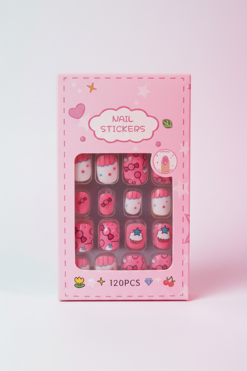 CHILDREN PRESS ON NAILS KIT 120 piece @R80