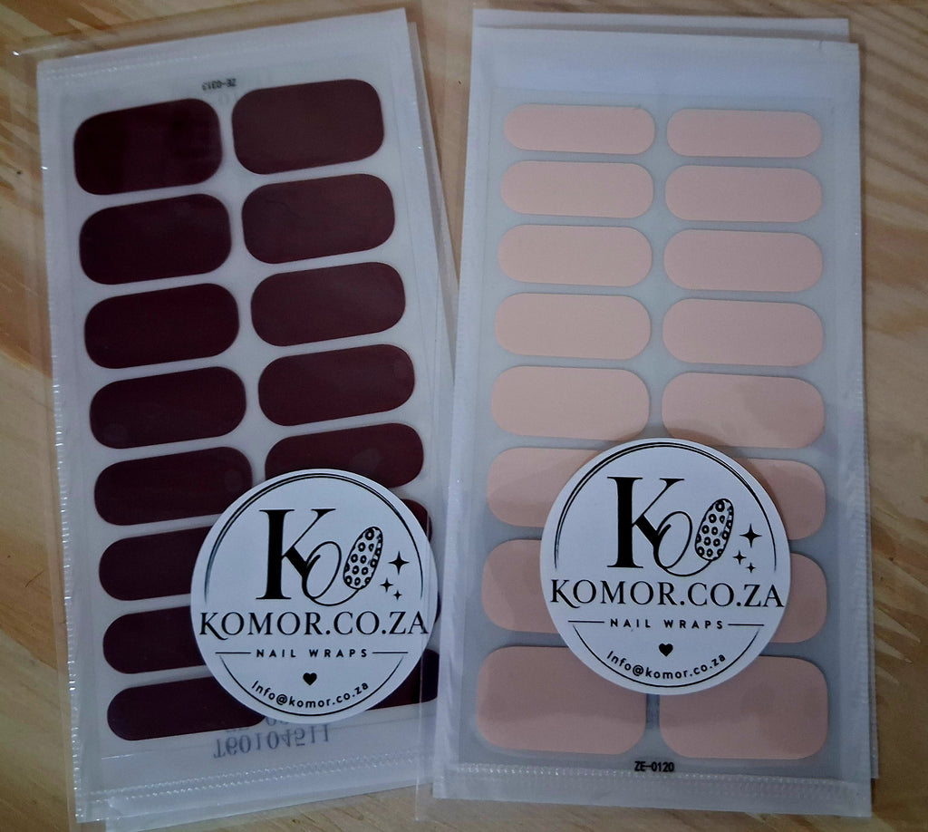 SOLID NAIL WRAP SET (these 2 sets @R120)