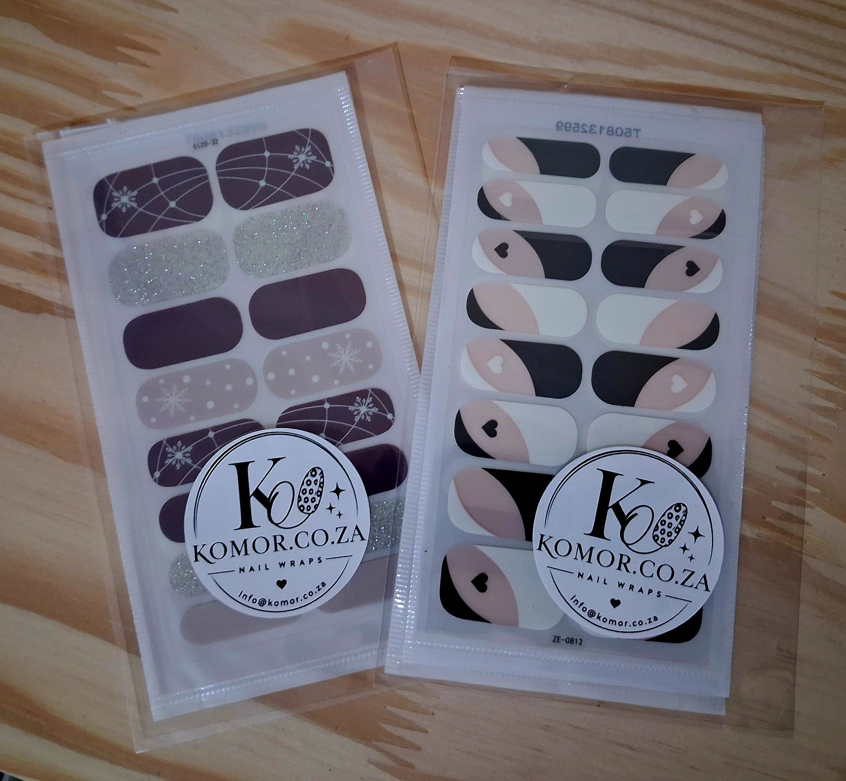 HEART WIZZ NAIL WRAPS (these 2 sets for R120)