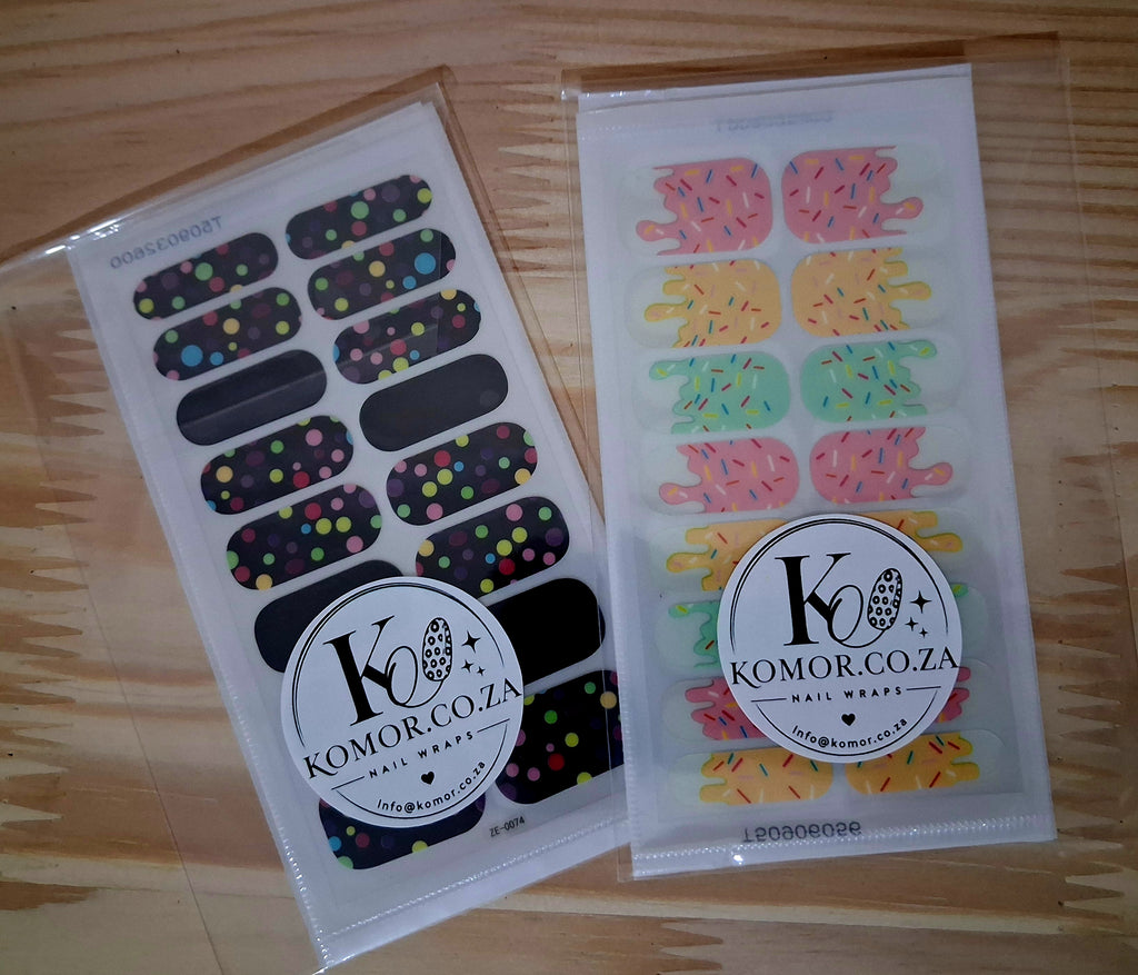 SPLASH NAIL WRAPS ( these 2 sets for R120)