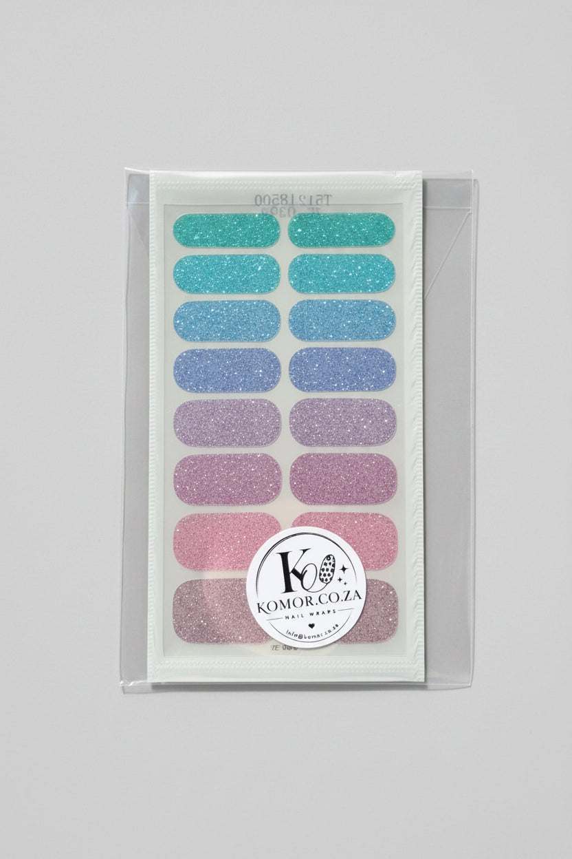 Nail wrap set Glitter Multi