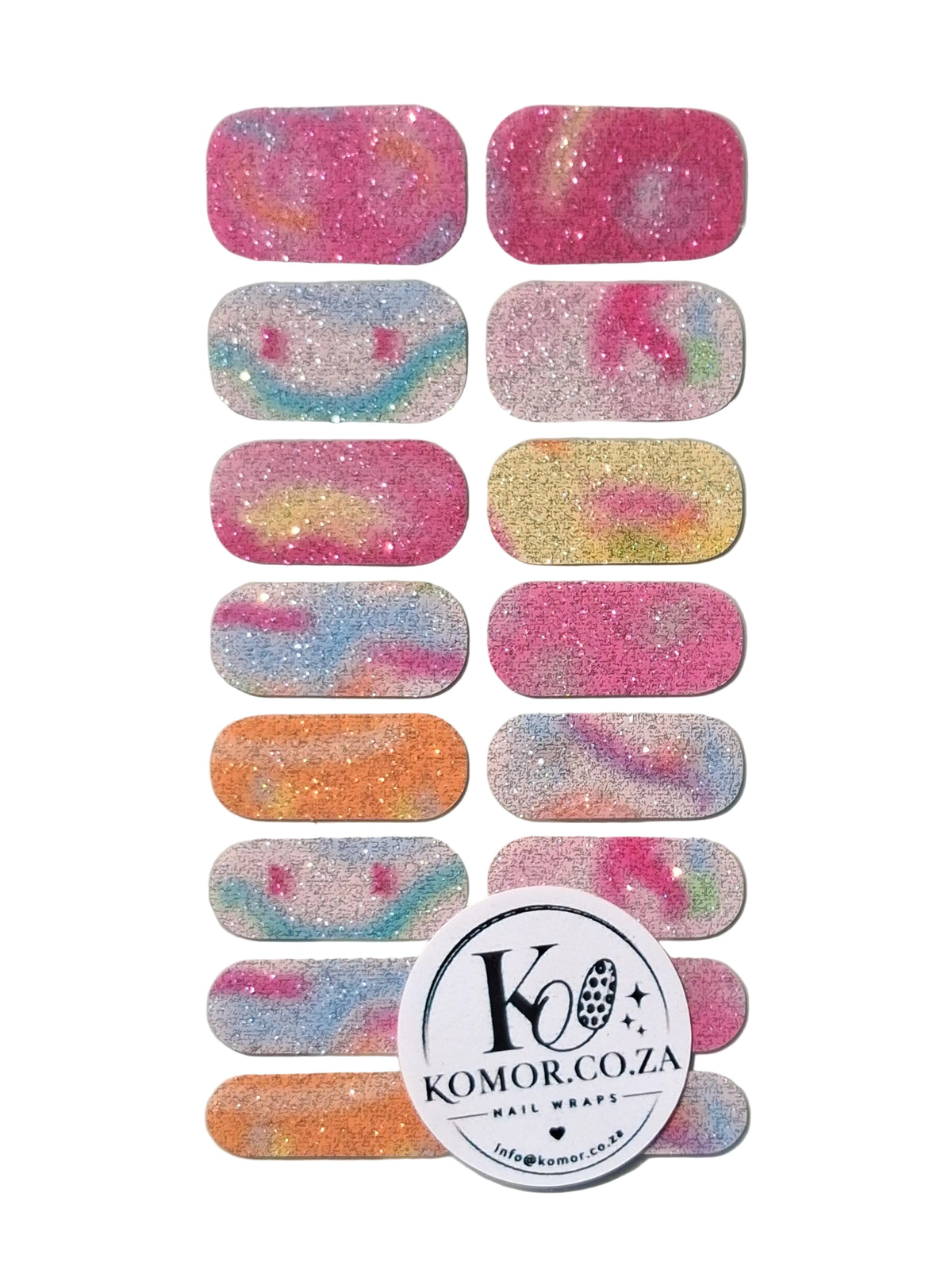 Nail wrap set Glitter mess