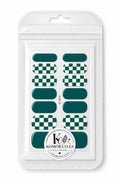 Nail wrap set Dark green check