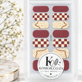 Nail wrap set Check brown