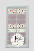 Nail wrap set Pink glitter dust